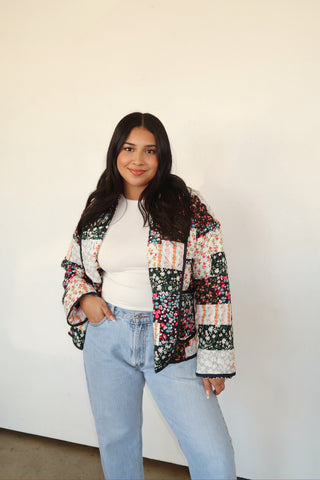 FLOWER PATCHWORK COAT