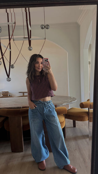 BAGGY BARREL DRAWSTRING JEANS