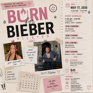 BURN FOR BIEBER PILATES       ————please do not use discount codes