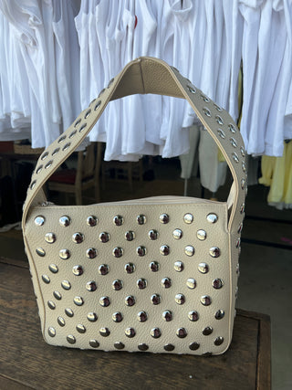STUDDED SHOULDER BAG
