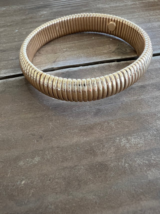 Ribbed Gold Bangles